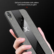 For Huawei Honor Play XINLI Stitching Cloth Textue Shockproof TPU Protective Case(Red)