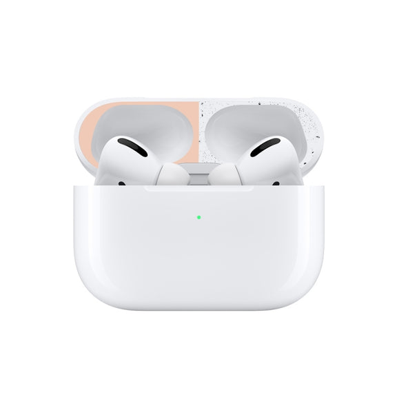 For Apple AirPods Pro Wireless Earphone Protective Case Metal Protective Sticker(Red)