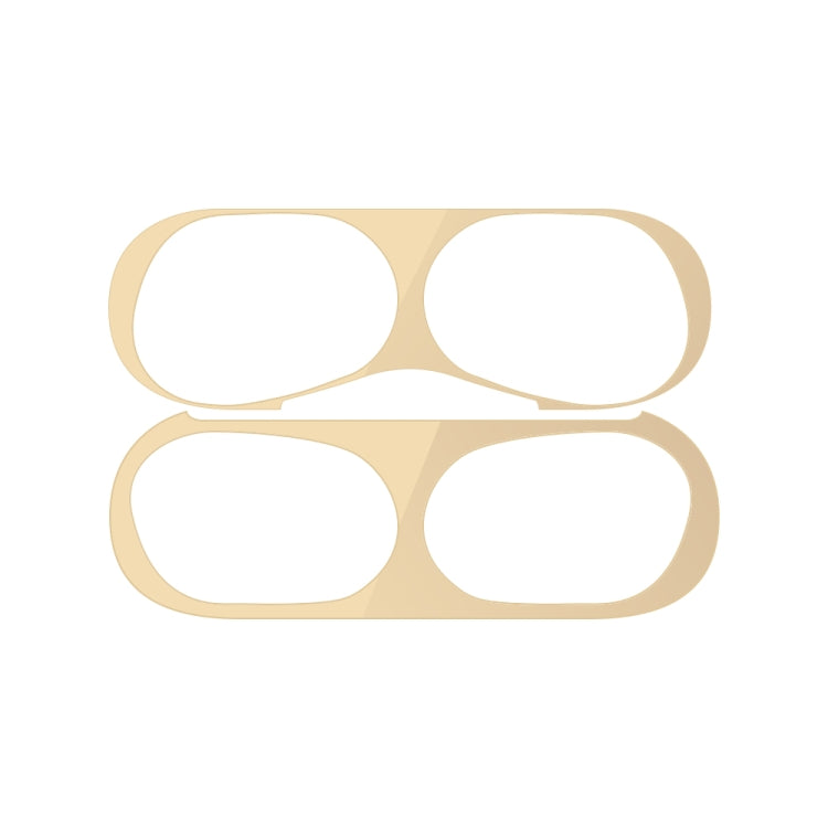 For Apple AirPods Pro Wireless Earphone Protective Case Metal Protective Sticker(Gold)