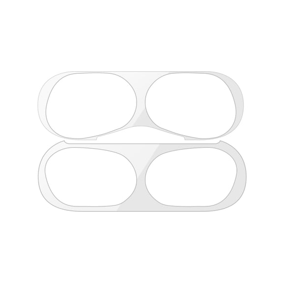 For Apple AirPods Pro Wireless Earphone Protective Case Metal Protective Sticker(Silver)