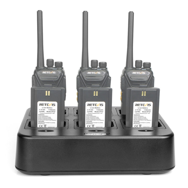 RETEVIS RTC27 Multi-function Six-Way Walkie Talkie Charger for Retevis RT27, EU Plug