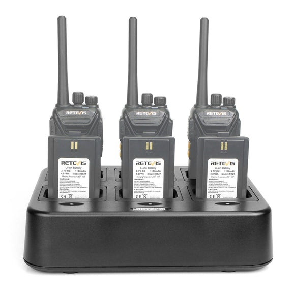 RETEVIS RTC27 Multi-function Six-Way Walkie Talkie Charger for Retevis RT27, EU Plug