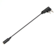 RETEVIS TCK01 Kenwood 2 Pin to 3.5mm Female Mobile Phone Audio Earphone Transfer Cable for RT21/RT22/RT24/RT7/RT27/H777