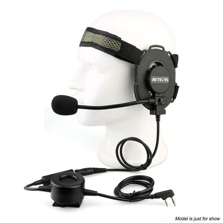RETEVIS EH060K 2 Pin PPT Water-resistant Tactical Military Headphone Microphone