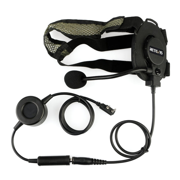 RETEVIS EH060K 2 Pin PPT Water-resistant Tactical Military Headphone Microphone