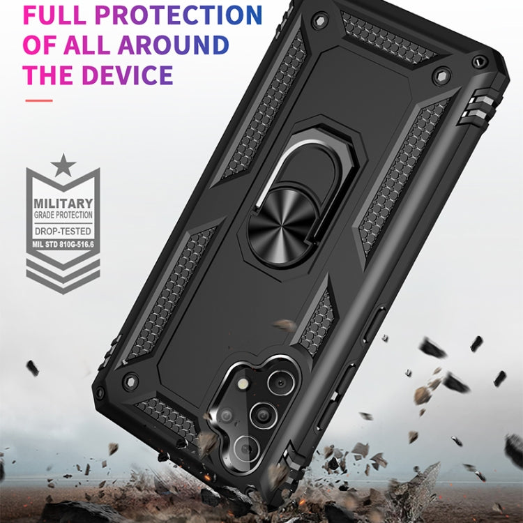 For Samsung Galaxy A32 4G Shockproof TPU + PC Protective Case with 360 Degree Rotating Holder(Black)
