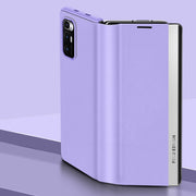For Xiaomi Mi Mix Fold Matte First Layer Cowhide Folding Leather Case(Purple)