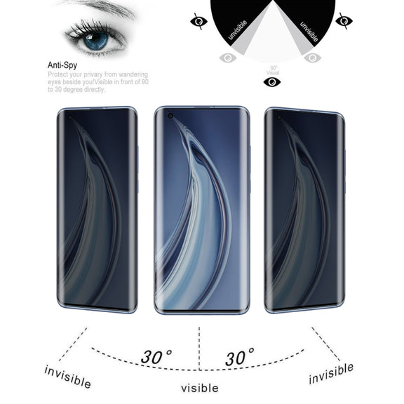 For Xiaomi Mi 10 Pro 25 PCS 0.3mm 9H Surface Hardness 3D Curved Surface Privacy Glass Film