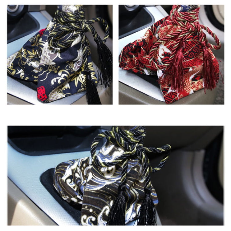 Car Personality Gear Cover Automatic Manual Gear Lever Dustproof Cover(Koi Black)