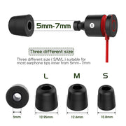 6 Pairs New Bee NB-M1 Slow Rebound Memory Foam Ear Caps with Storage Box, Suitable for 5mm-7mm Earphone Plugs(Black)