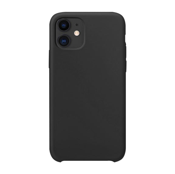 For iPhone 12 / 12 Pro Ultra-thin Liquid Silicone Protective Case(Black)