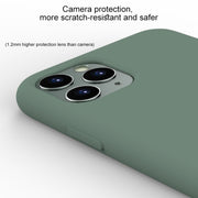 For iPhone 12 / 12 Pro Ultra-thin Liquid Silicone Protective Case(Black)