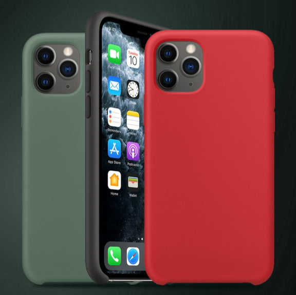 For iPhone 12 / 12 Pro Ultra-thin Liquid Silicone Protective Case(Black)