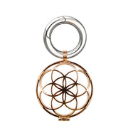 Copper Jewelry Style Shockproof Protective Cover Case with Keychain Hook Loop For AirTag(Rose Gold)