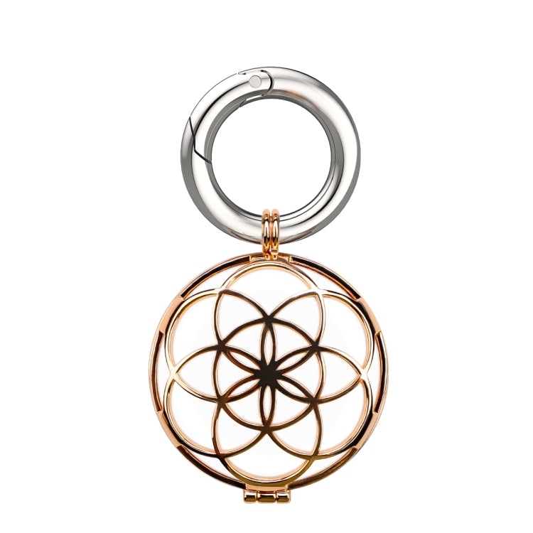 Copper Jewelry Style Shockproof Protective Cover Case with Keychain Hook Loop For AirTag(Rose Gold)