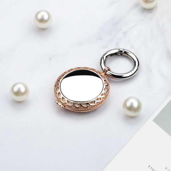 Copper Jewelry Style Shockproof Protective Cover Case with Keychain Hook Loop For AirTag(Rose Gold)