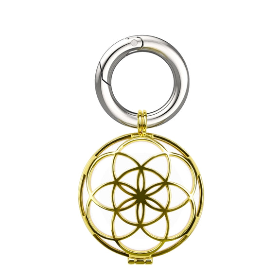 Copper Jewelry Style Shockproof Protective Cover Case with Keychain Hook Loop For AirTag(Gold)