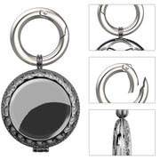 Copper Jewelry Style Shockproof Protective Cover Case with Keychain Hook Loop For AirTag(Black)