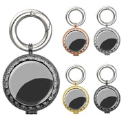 Copper Jewelry Style Shockproof Protective Cover Case with Keychain Hook Loop For AirTag(Black)