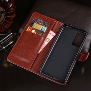 For OPPO Reno 6 Pro 5G idewei Crazy Horse Texture Horizontal Flip Leather Case with Holder & Card Slots & Wallet(Rose Red)