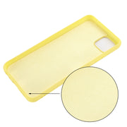 For Samsung Galaxy A22 5G Solid Color Liquid Silicone Dropproof Full Coverage Protective Case(Yellow)