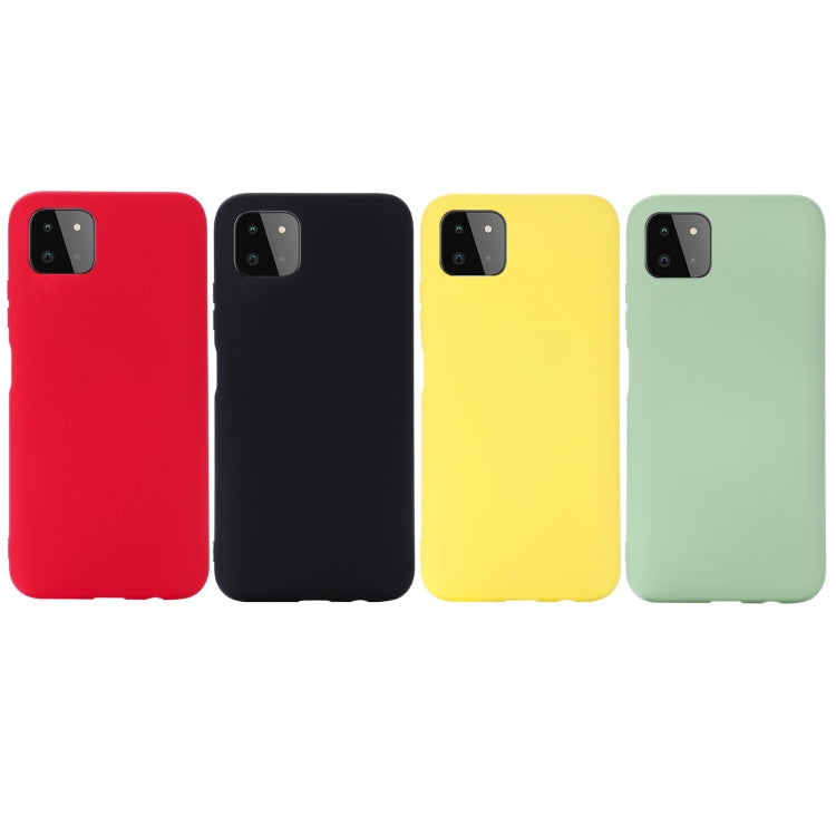 For Samsung Galaxy A22 5G Solid Color Liquid Silicone Dropproof Full Coverage Protective Case(Yellow)