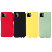 For Samsung Galaxy A22 5G Solid Color Liquid Silicone Dropproof Full Coverage Protective Case(Yellow)