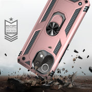 For Xiaomi Mi 11 Lite 5G Shockproof TPU + PC Protective Case with 360 Degree Rotating Holder(Rose Gold)