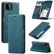 For Samsung Galaxy A22 5G CaseMe 013 Multifunctional Horizontal Flip Leather Case with Card Slot & Holder & Wallet(Blue)