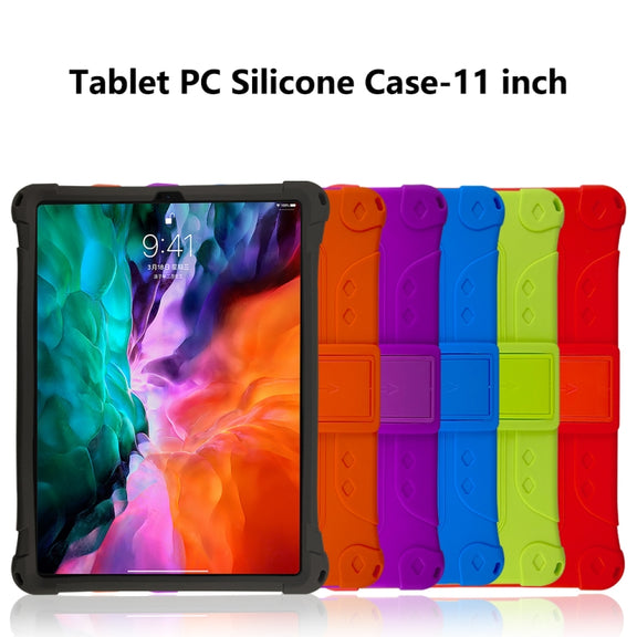 All-inclusive Silicone Shockproof Case with Holder For iPad Pro 12.9 2021 / 2020(Blue)