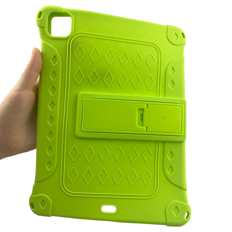 All-inclusive Silicone Shockproof Case with Holder For iPad Pro 12.9 2021 / 2020(Blue)