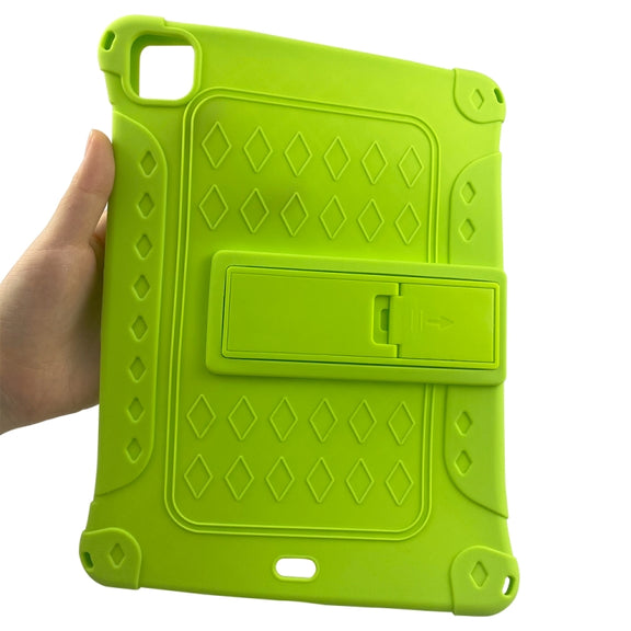 All-inclusive Silicone Shockproof Case with Holder For iPad Pro 12.9 2021 / 2020(Blue)