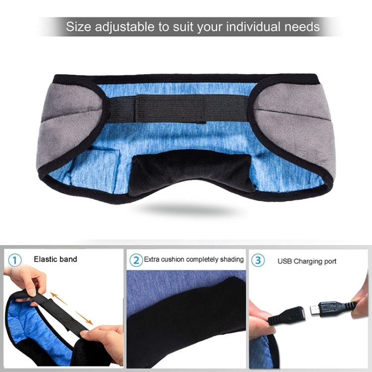 Bluetooth 5.0 Sleep Eye Masks Smart Wireless Music Eye Masks(Gray)