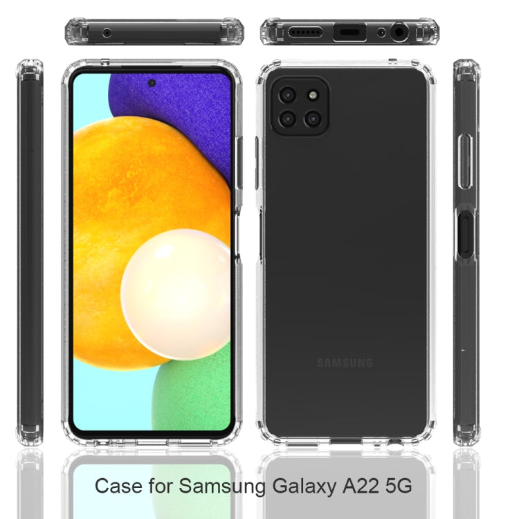 For Samsung Galaxy A22 5G Shockproof Scratchproof TPU + Acrylic Protective Case(Transparent)