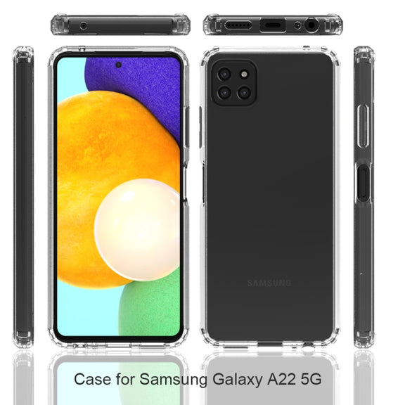 For Samsung Galaxy A22 5G Shockproof Scratchproof TPU + Acrylic Protective Case(Transparent)