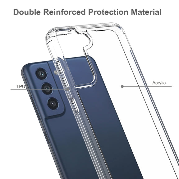 For Samsung Galaxy S21 FE 5G Shockproof Scratchproof TPU + Acrylic Protective Case(Transparent)