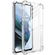 For Samsung Galaxy S21 FE 5G IMAK All-inclusive Shockproof Airbag TPU Case with Screen Protector(Transparent)