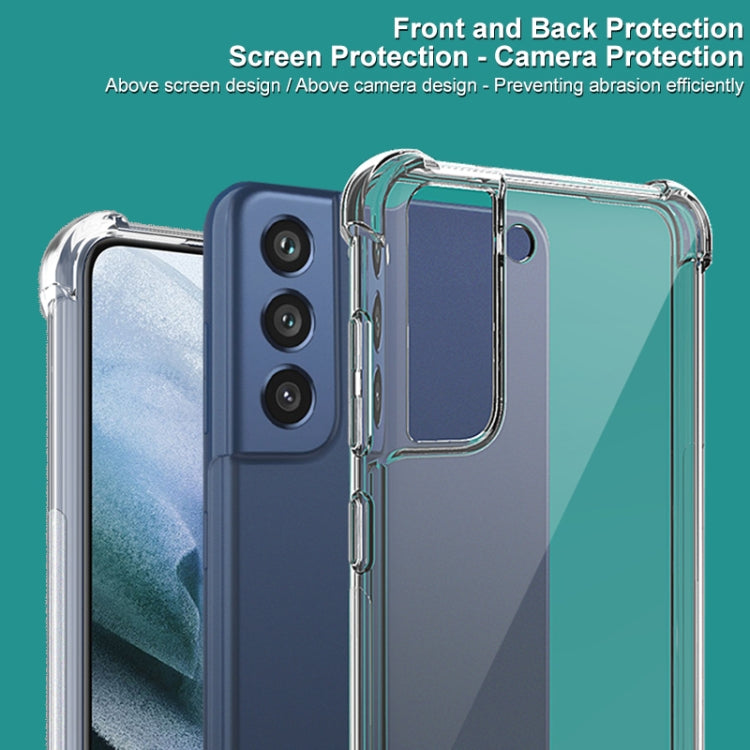 For Samsung Galaxy S21 FE 5G IMAK All-inclusive Shockproof Airbag TPU Case with Screen Protector(Transparent)