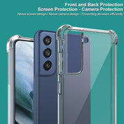 For Samsung Galaxy S21 FE 5G IMAK All-inclusive Shockproof Airbag TPU Case with Screen Protector(Transparent)