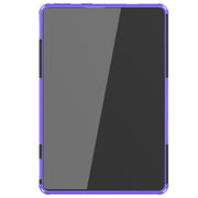 For Amazon Fire HD 10 2021 Tire Texture Shockproof TPU+PC Protective Case with Holder(Purple)