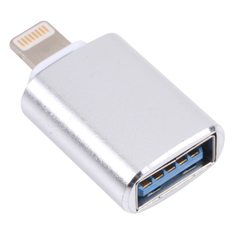 XQ-ZH001 USB Female to 8 Pin Male OTG Adapter(Silver)