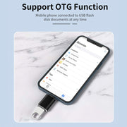 XQ-ZH001 USB Female to 8 Pin Male OTG Adapter(Silver)