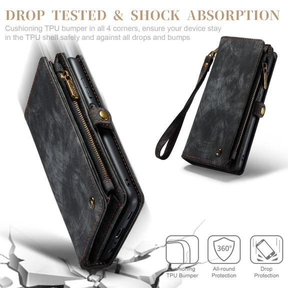 For Samsung Galaxy A32 5G CaseMe Detachable Multifunctional Horizontal Flip Leather Phone Case(Black)