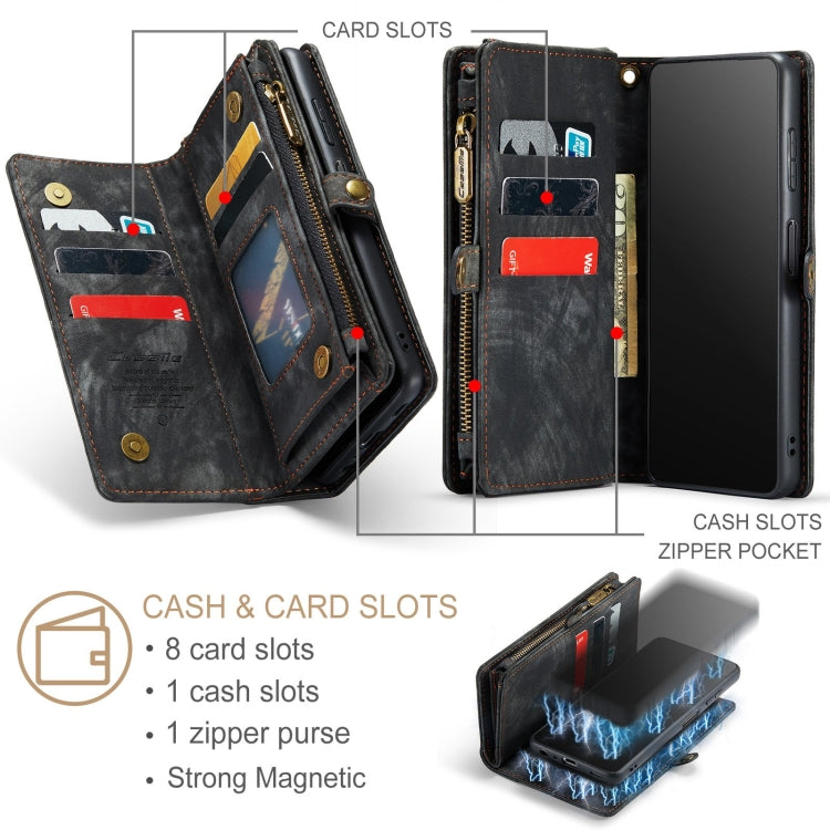 For Samsung Galaxy A32 5G CaseMe Detachable Multifunctional Horizontal Flip Leather Phone Case(Black)