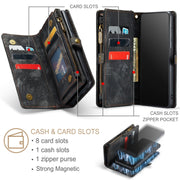 For Samsung Galaxy A32 5G CaseMe Detachable Multifunctional Horizontal Flip Leather Phone Case(Black)