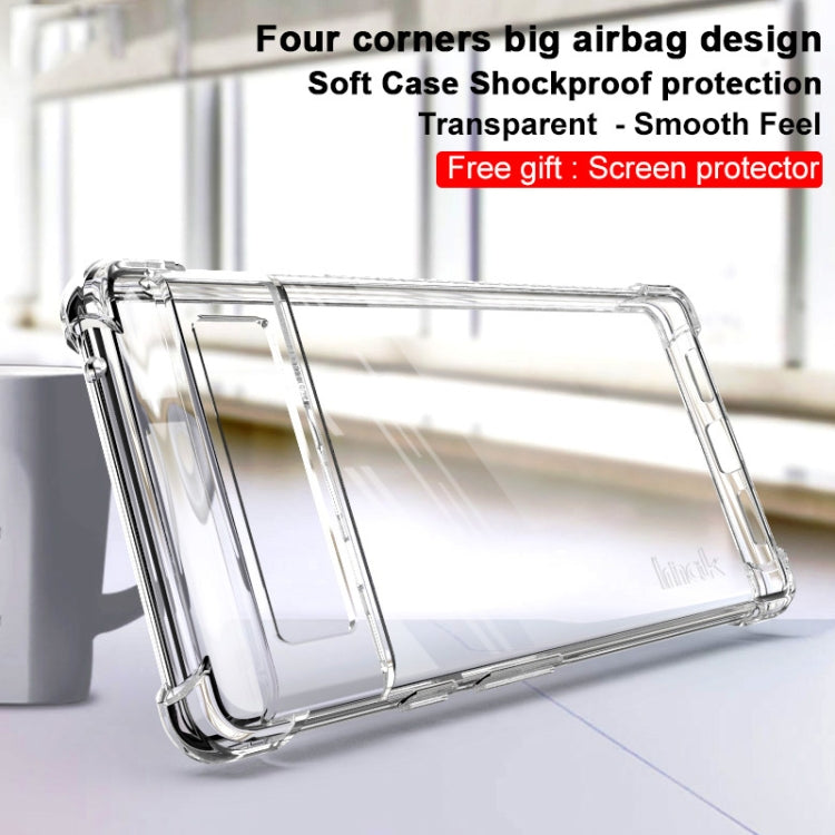 For Google Pixel 6 IMAK All-inclusive Shockproof Airbag TPU Case with Screen Protector(Transparent)