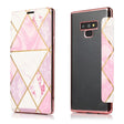 For Samsung Galaxy Note9 Bronzing Plating PU + TPU Horizontal Flip Leather Case with Holder & Card Slot(Pink White) - free shipping - PMC TechLife - Order now!
