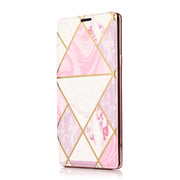 For Samsung Galaxy Note9 Bronzing Plating PU + TPU Horizontal Flip Leather Case with Holder & Card Slot(Pink White)