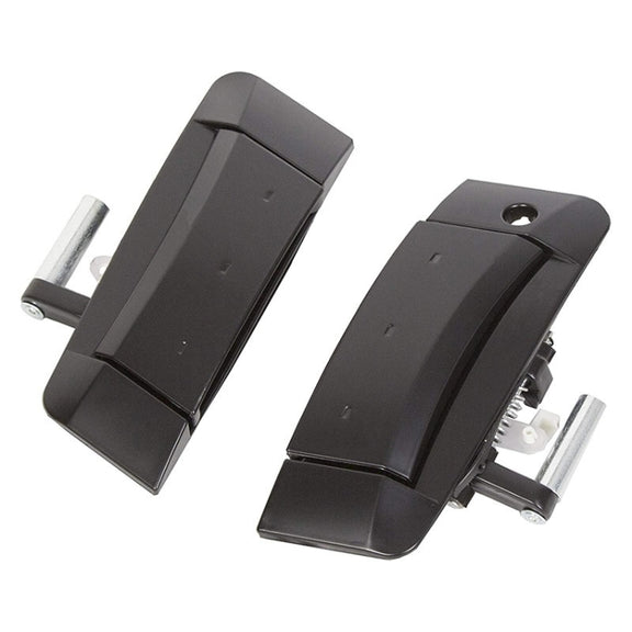 1 Pair Car Front Door Outside Handle 80607-CD41E+80606-CD01E for Nissan 350Z 2003-2009 (Black)