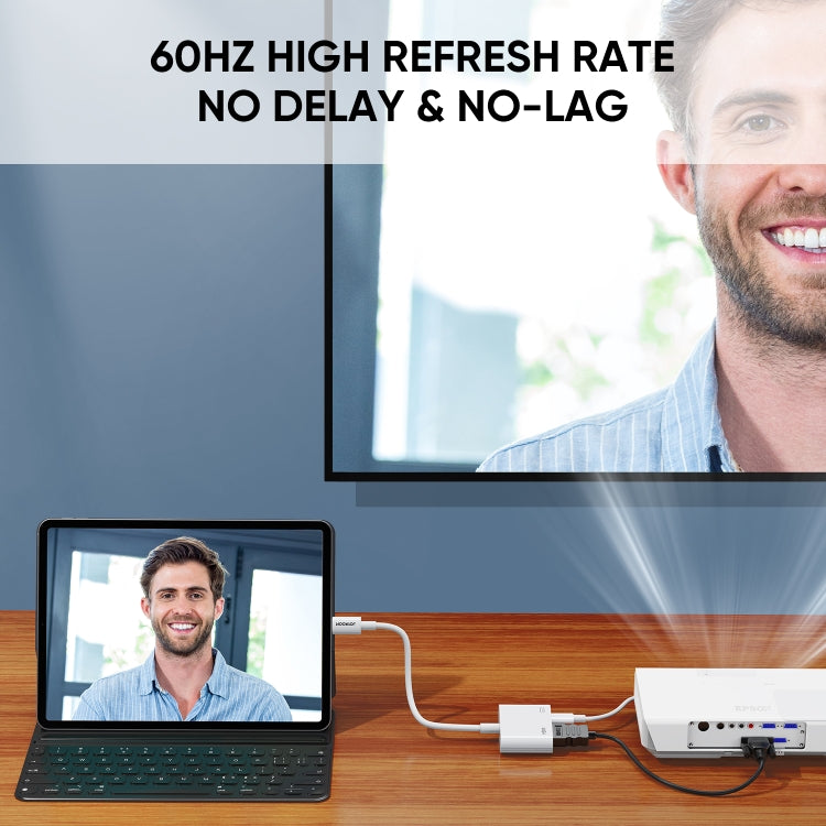 JOYROOM S-H141 1080P 8 Pin to HDMI Converter Adapter(White)